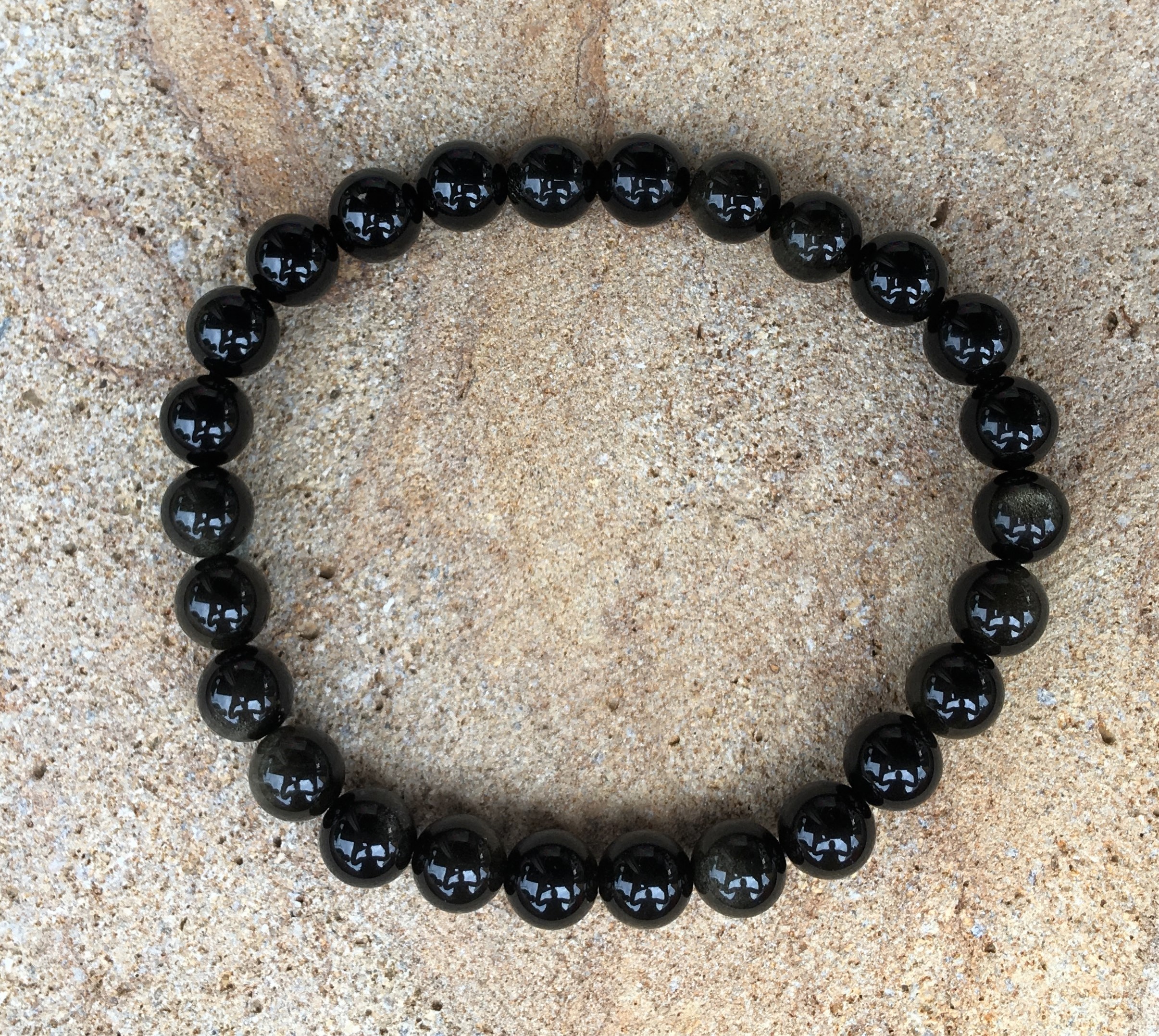 naramek-obsidian-zlaty-pansky-kulicka-8-mm