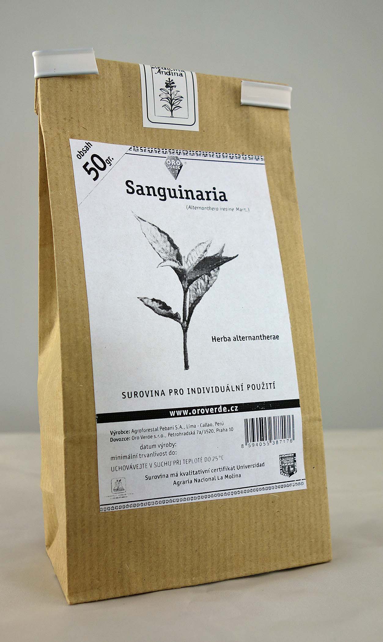 sanguinaria-50g-oro-verde